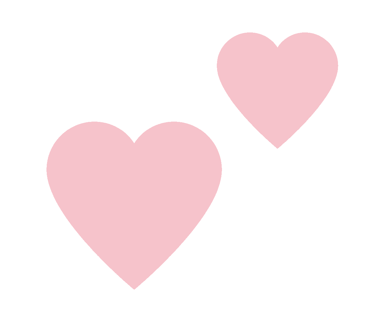 pink hearts bouncing
